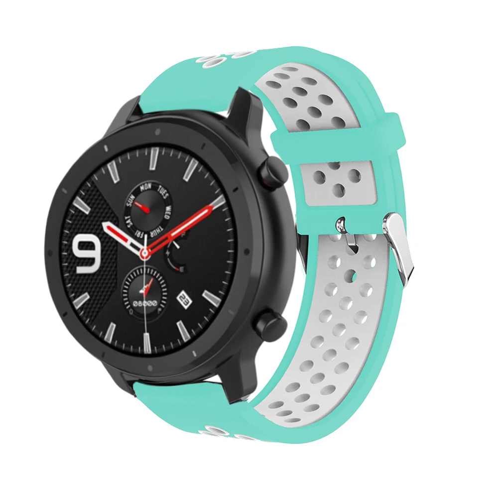 Спортивный силиконовый ремешок для Huami Amazfit GTR 42 мм браслет на запястье ремешки для xiaomi Amazfit GTS Bip BIT Молодежный пояс ремешок для часов