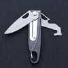 New Keychain Stainless Steel Folding Knife Multi-function Tool Personality Creative Mini Bottle Opener Rope Cutter Screwdriver 1