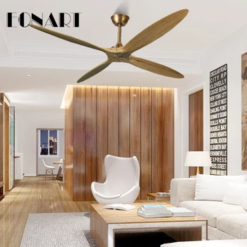 

60 inch solid wood fashion decoration dc ceiling fan with remote control wooden nordic ceiling fan without lamp rooftop fans