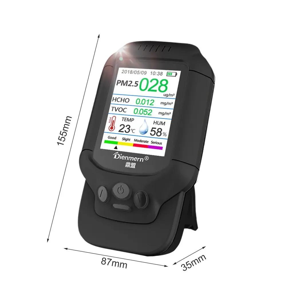 PM2.5/HCHO/TVOC Температура влажности монитор AQI анализа качества воздуха тестер детектор газа измерительный инструмент счетчик смога по доступной цене