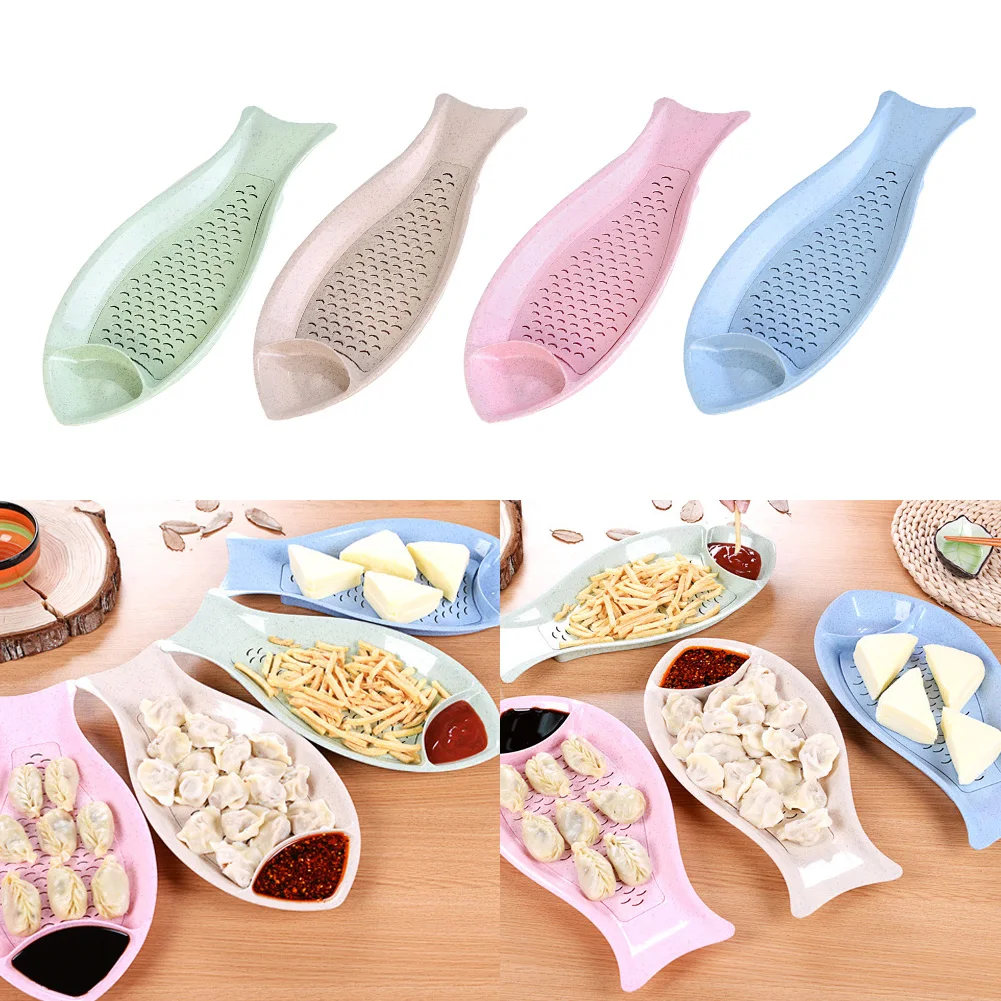 2019 Fashion New Creative Fish Shaped Dumpling Dish Plate Fries Sushi Environmental Protection Excellent Plastic | Дом и сад