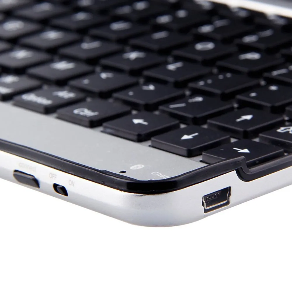 Универсальный черный и белый алюминиевый сплав легкий тихий нажатие клавиш водонепроницаемый и пылезащитный беспроводной Bluetooth клавиатура для iPad