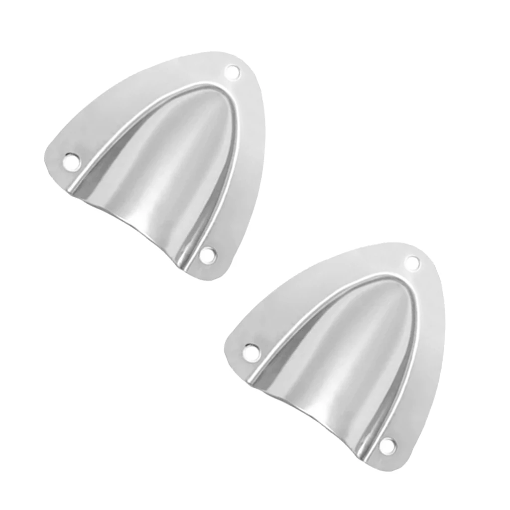 2 Sets Grade Stainless Steel Midget Clam Shell Wire Cable Vent Cover Silver