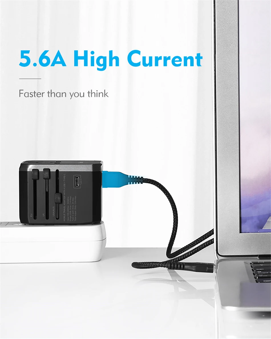 Benks 5.6A Быстрая зарядка 3,0 USB зарядное устройство портативное универсальное по всему миру все в одном зарядное устройство для телефона дорожный настенный адаптер питания переменного тока