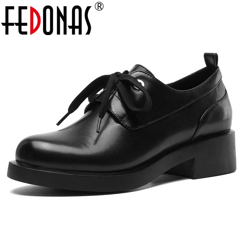 

FEDONAS 2020 Newest Cross Tied Concise Women Shallow Spring Summer Pumps Genuine Leather High Heels Office Basic Shoes Woman