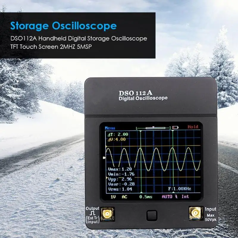 DSO112A TFT сенсорный экран 2 МГц 5Msps Ручной цифровой осциллограф
