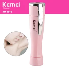 Портативный Эпилятор Kemei для женщин, триммер для лица, подмышек, бикини, перезаряжаемый мини-триммер для леди, устройство для удаления волос