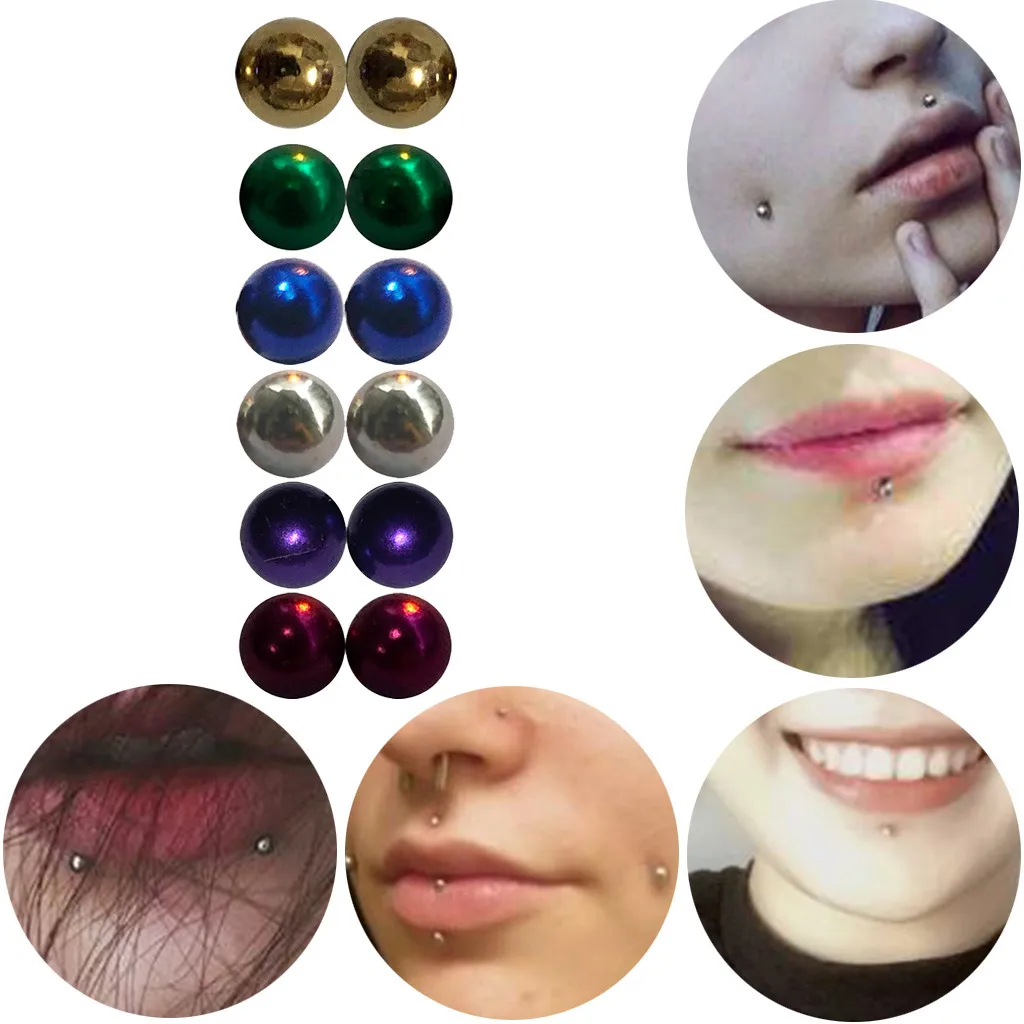 2020 HOT 6Pcs/lot Body Clamps Temporary Unique Non Piercing Magnet Nipple Balls NEW