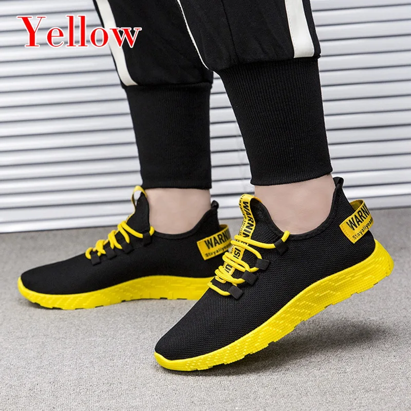 yellow Новая мужская Вулканизированная обувь, мужские кроссовки, износостойкие, Нескользящие, мужская обувь размера плюс, tenis masculino - Цвет: yellow