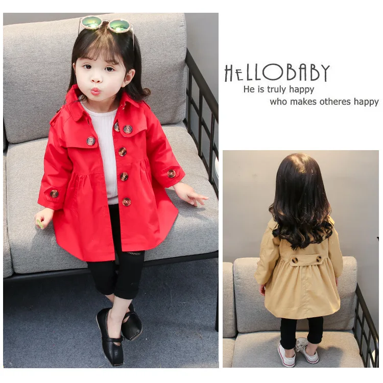 

Girls' Shirt Autumn Korean-style Turn-down Collar Coat 2019 Medium-small Girls Solid Color Fold-down Collar Tops Baby Waist Hugg