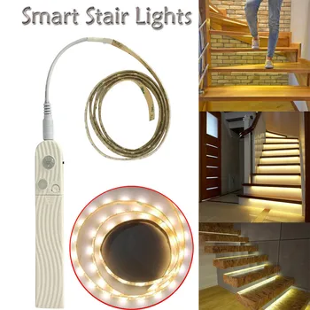 

LED Smart Stair Light Under Bed Light PIR Sensor Detector Control Intelligent Wall Lamp Cupboard Wardrobe Kitchen Lights #30