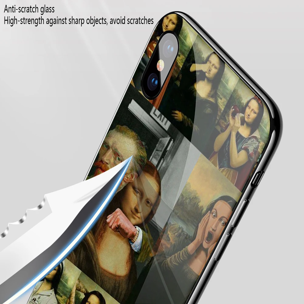 Lavaza Van Gogh Mona Lisa смешное искусство закаленное стекло мягкий чехол для Huawei Honor 8x9 P Smart mate 20 P10 P20 P30 Lite Pro Чехол