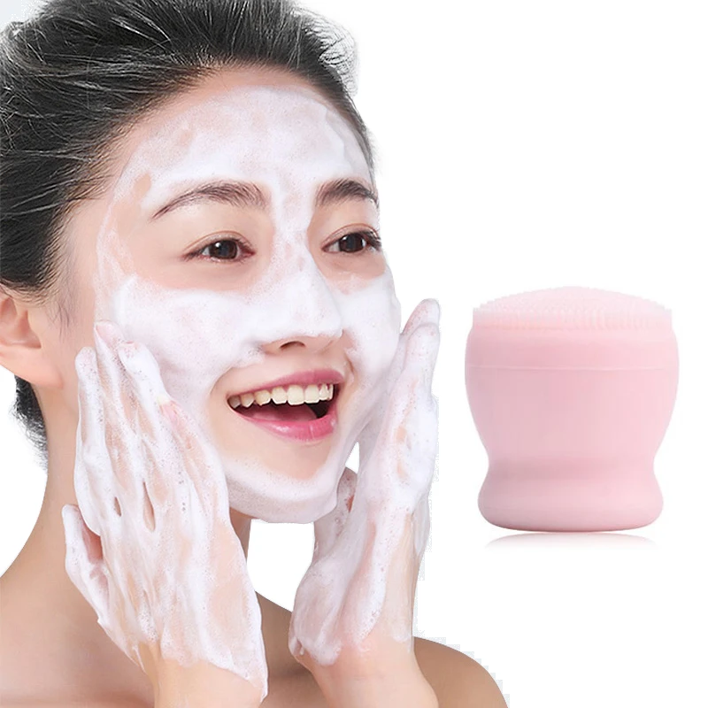 Beauty Washing Pores Exfoliating Blackhead Remover Deep Cleaning Soft Face Clean Brush Tool Spherical Silicone Cleansing Brush