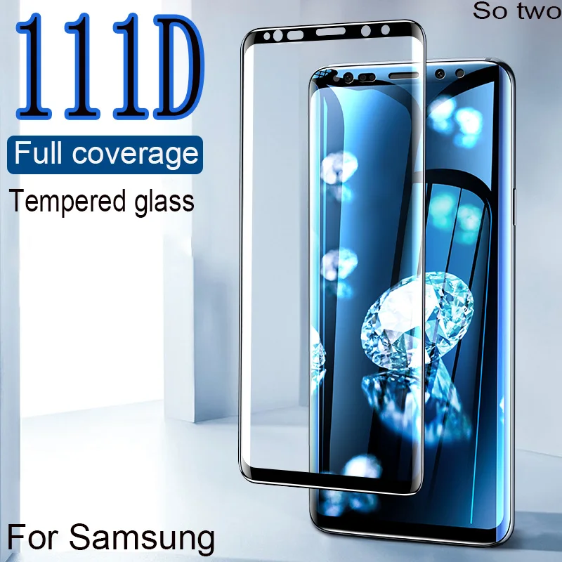 

111D Full Curved Tempered Glass For Samsung Galaxy S9 S8 Plus Note 9 8 Screen Protector On Samsung S7 S6 Edge S8 Protective Film