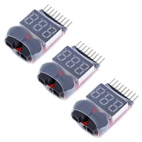 3 pcs RC Car Cell Checker BB ring Lipo battery low voltage alarm Voltage Indicator volt meter monitor buzzer Alarm 1-8S 2.7-3.8V 1