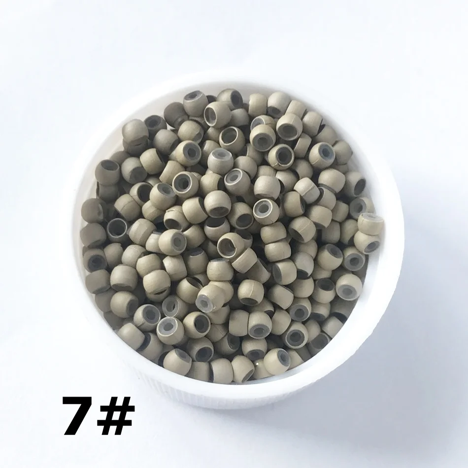 500pcs Silicone Hair Beads Nano Ring Micro Beads Fashion Salon Hairstylist Dreadlock Hair Extension Tools 8 Colors - Цвет: 7