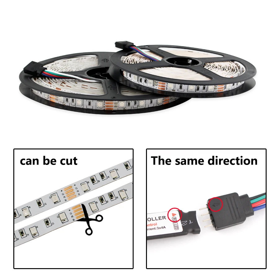 Светодиодный светильник 12 в 24 в RGB RGBW RGBWW PC SMD 5050 60 светодиодный/s 5 м 12 24 В Вольт Светодиодный светильник s водонепроницаемая лампа лента ТВ ПОДСВЕТКА