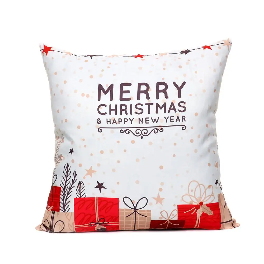 

New arrival coreless Pillowcase Creative Christmas Cotton and Hemp Pillow Auto Pillow Cushion