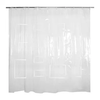 

Shower Curtain Thick Waterproof Translucent EVA Pocket Shower Curtain For Bathroom Storage Cortina De Ducha