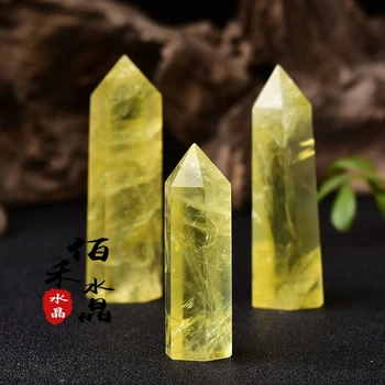 

amazing! Natural citrine quartz crystal wand point healing yellow color