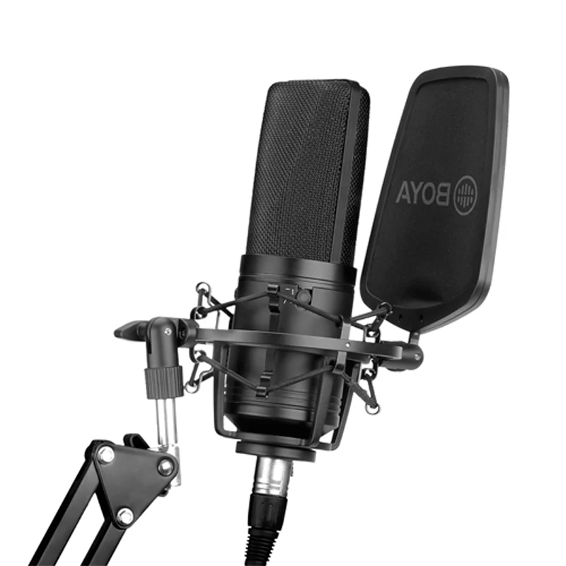 BOYA BY-M1000 Studio Microphone Condenser Mic Sound Recording large diaphragm for Braodcasting Singer Vocals Voice Youtube