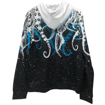 

Octopus Tentacle 3D Print Hoodie Men Round Neck Short Sleeve Loose 2019 Summer Men Hoodie Tops