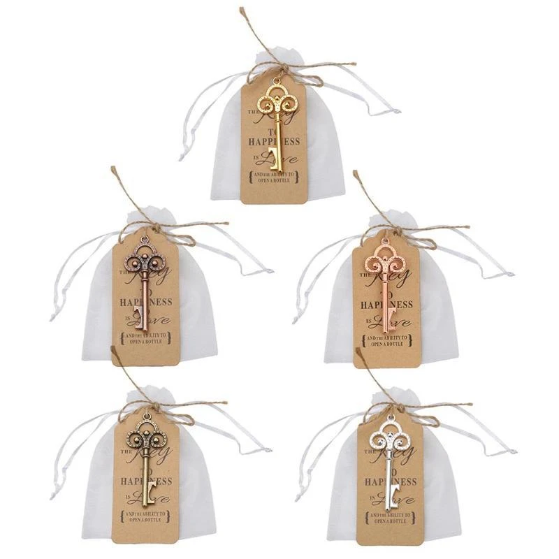 

Wedding Creative Gifts Wedding Candy Yarn Bag Yarn Drawstring Pocket Marriage Gift Companion Articles Bottle Opener Keychain