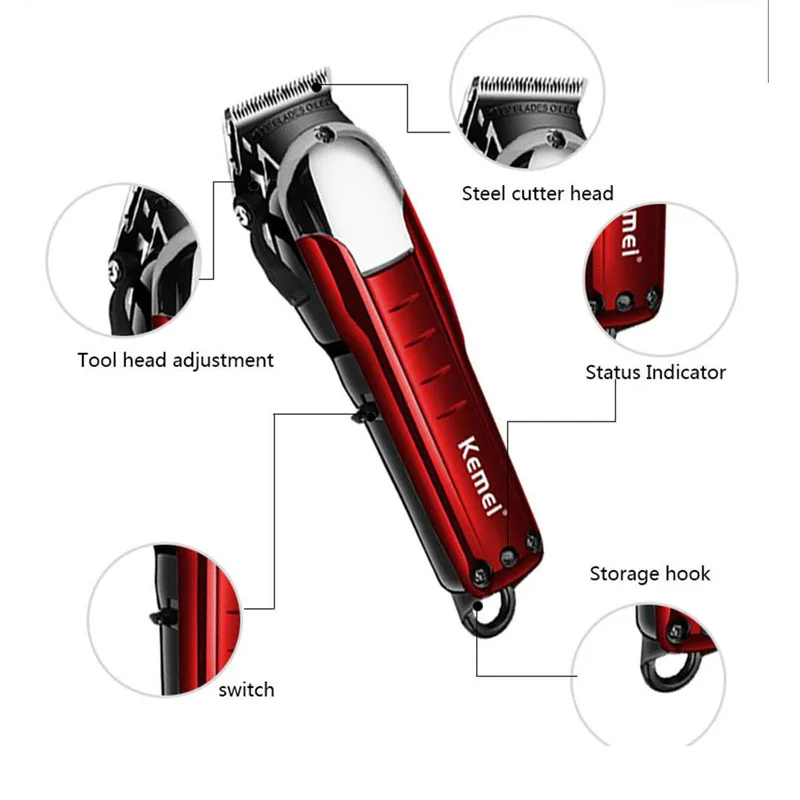 Kaufen Kemei haar clipper KM2600 elektrische haar trimmer leistungsstarke haar rasieren maschine professional hair schneiden bart elektrischen rasierer 5