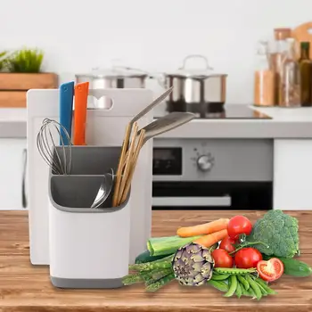

Kitchen Punch-free Drain Storage Box Multi-function Tableware Cutting Board Grid Rack Home Storage Supplies