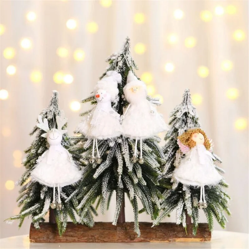 1 шт. перо Санта Клаус снеговик лося Ангел подвесная Елочная игрушка украшения украшение для рождественской вечеринки для дома подарки для детей