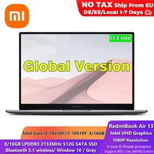 Laptop Xiaomi Redmibook Air 13 Intel-Core 512GB Gray LPDDR I5-10210y/i7-10510y-Processor