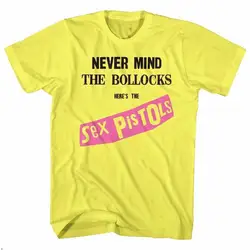 SEX PISTOLS Never Mind The bolocks Album Cover желтая футболка Новинка S-2XL