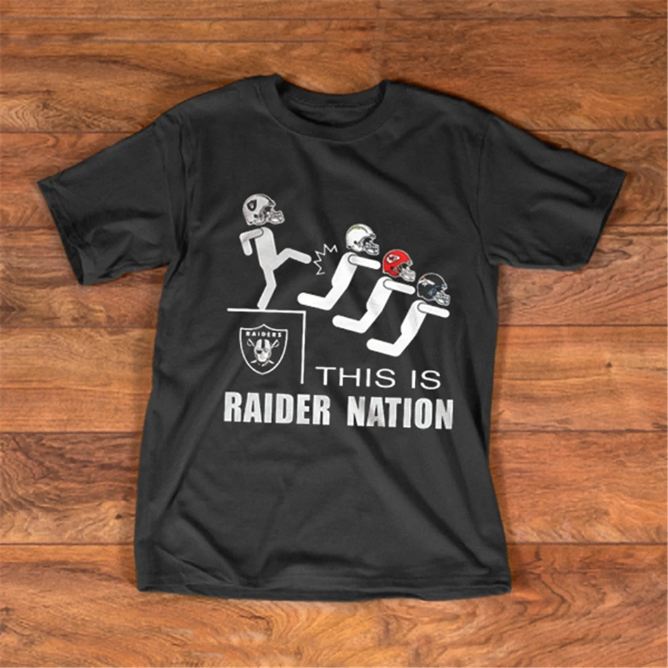 Это Окленд Рэйдерс Raiders Oakland Raider Футбол футболка для молодых людей среднего