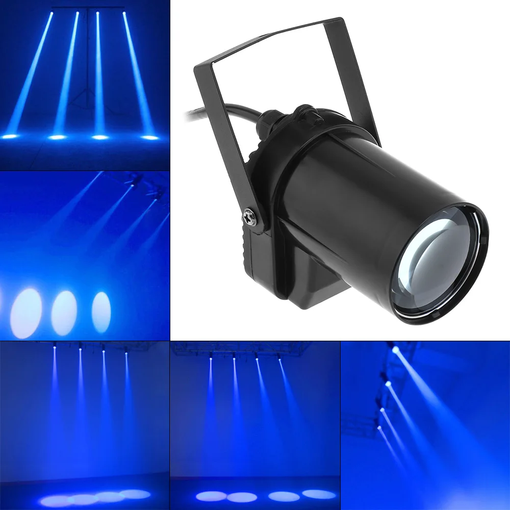 

Blue Stage Lighting 5W Blue LED Beam Spotlight Dance Party DJ Bar Spin Stage Light Pinspot Lights For disco club DJ KTV bar Home