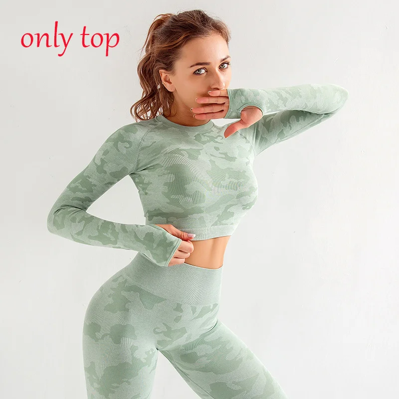 Комплект из 2 предметов для спортзала, тренировочная одежда для женщин, спортивные костюмы, Быстросохнущий комплект для бега, Женский комплект спортивной одежды для йоги, фитнеса - Цвет: CX426green