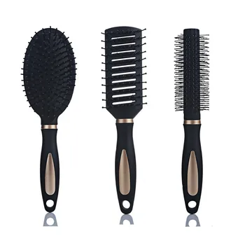 

Massage Comb Black Curly Hair Comb Air Cushion Gasbag Within Buckle Modeling Spareribs Comb Hairdressing Plastic Combs