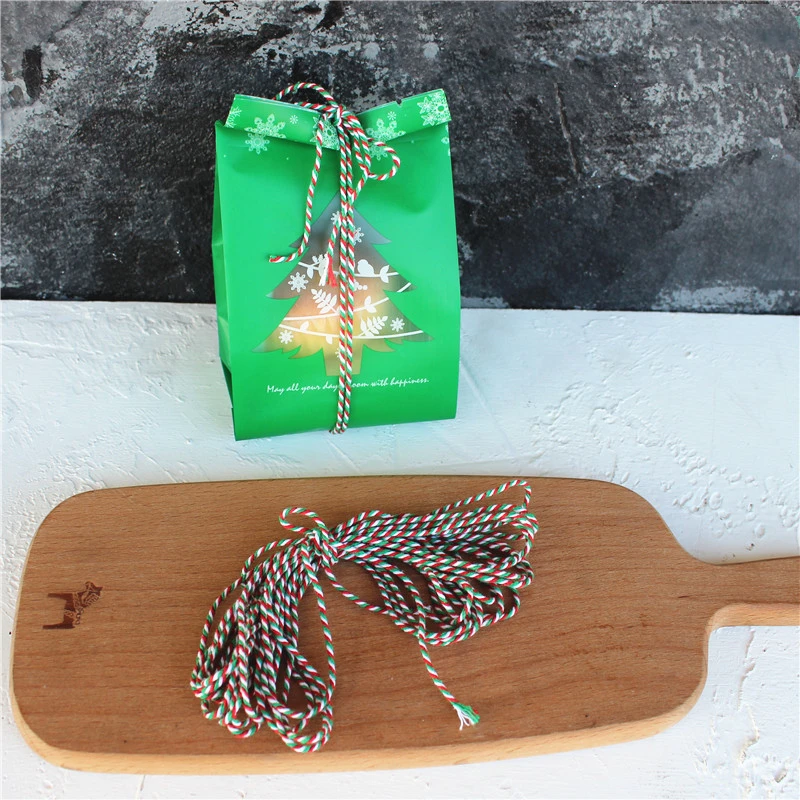 50 шт. рождественские украшения подарочный пакет коробки для конфет печенья Санта Клаус дерево упаковка пластиковые пакеты Подушка бумажная коробка карты