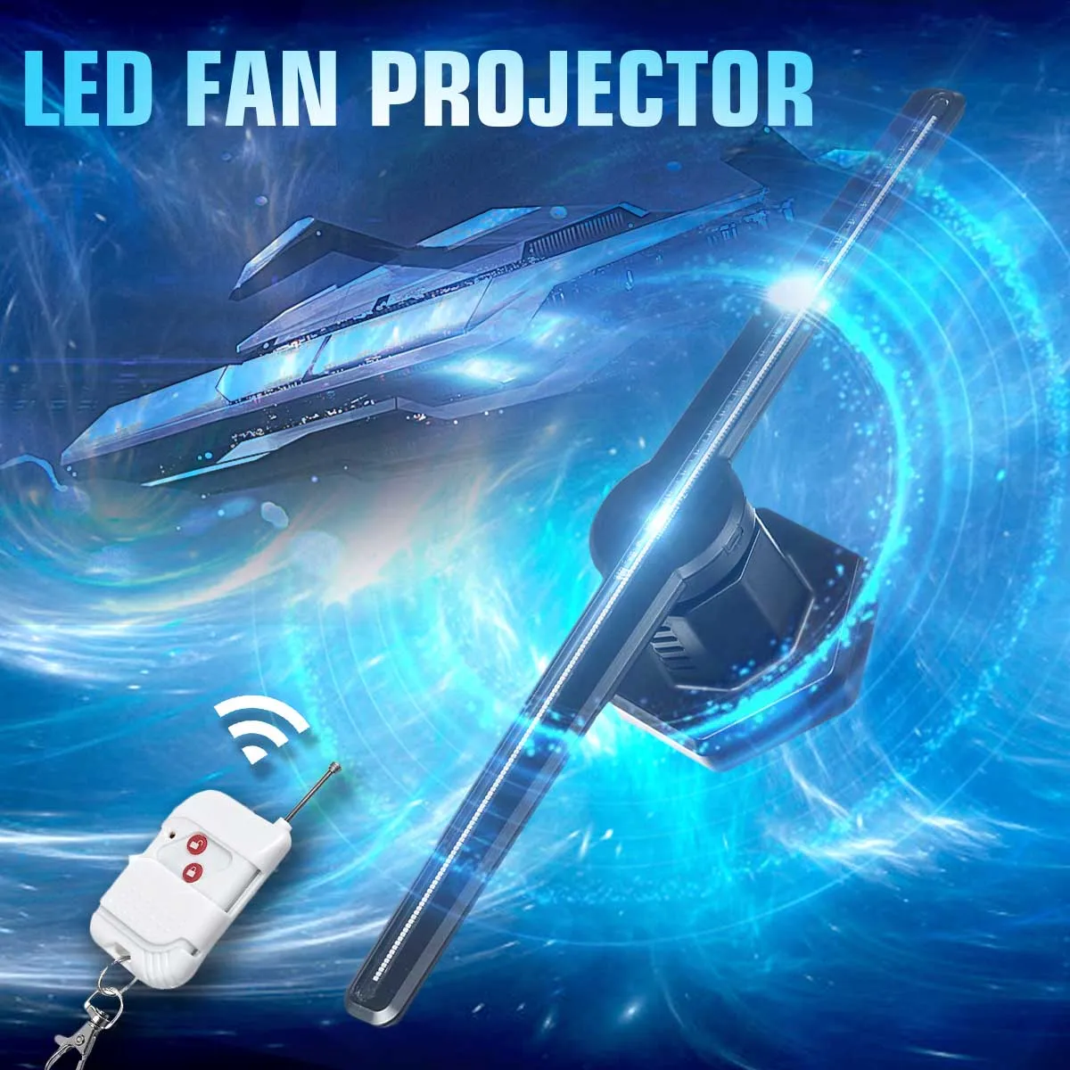 

Upgraded AC 100-240V 224LED Wifi 3D Holographic Projector Hologram Player LED Display Imaging Lamp Fan Advertising Light