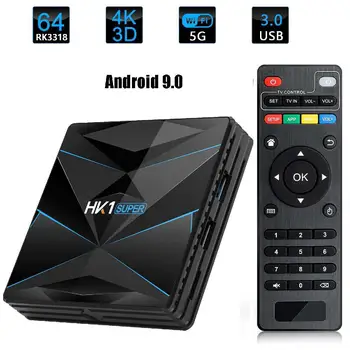

Smart TV Box Android 9.0 RK3318 Quad Core 2.4G/5G Dual WiFi USB3.0 BT4.0 4K H.265 Media Player