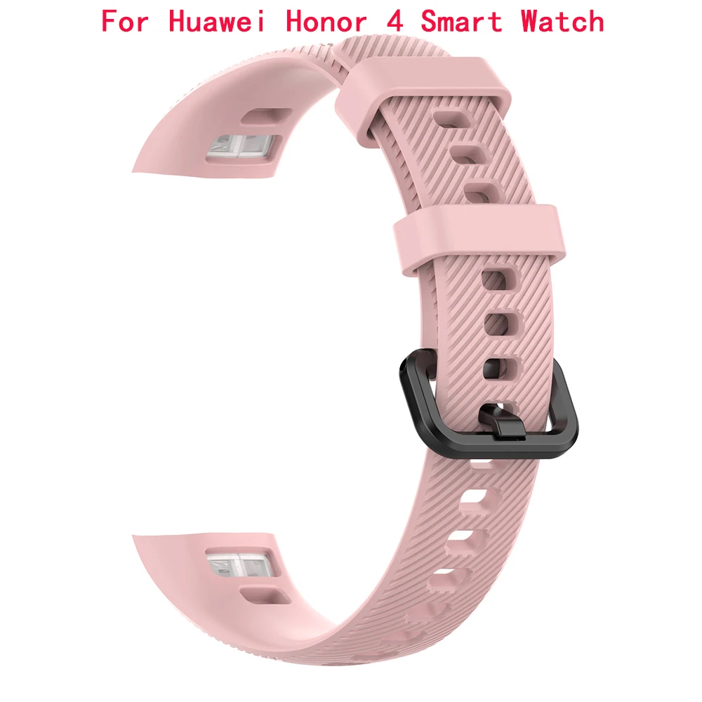 Для huawei Honor 4 ремешок силиконовый браслет ремешок спортивный сменный водонепроницаемый браслет с инструментом для huawei Honor 3 умные часы - Цвет: Pink