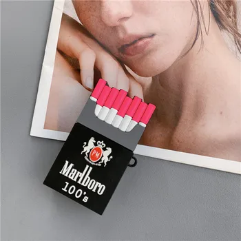 

Silicone Earphone Case Smoking Cigarette Case Anti-lost Fashion Bluetooth Headset Cover Headset Protective Case For Aipords 1 2