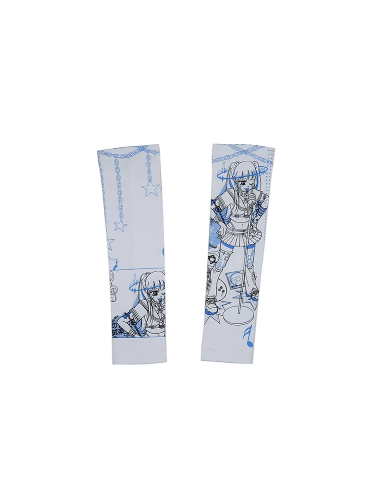 Band Harajuku Retro Sports Arm Compression Sleeve Cycling Arm Warmer Summer Running UV Protection Volleyball Sunscreen Bands