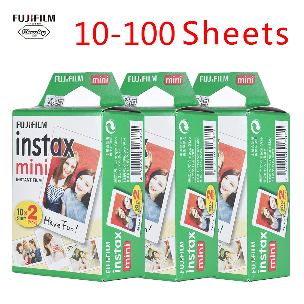 

Genuine 10-100 Sheets fujifilm Instax Mini Film Photo Film Paper For Fuji Instax mini 9 8 7s 25 50 90 Instant Photo Film Paper