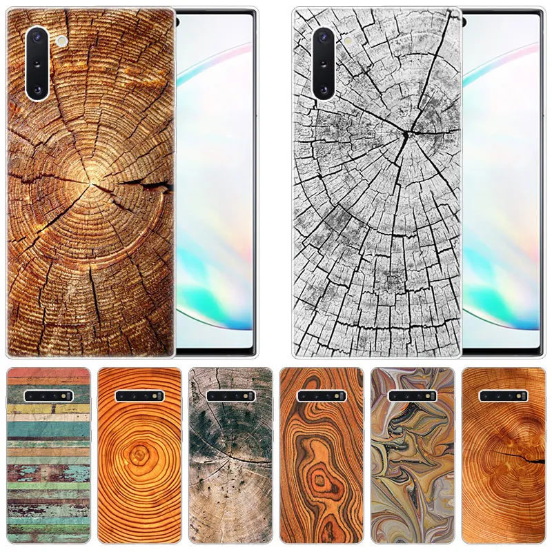 Wood Grain Abstract Texture Silicone Case for Samsung Galaxy Note 10 Pro 9 8 5 M30S M40 S10E S10 5G S9 S8 Plus S7 S6 Edge S5 | Мобильные