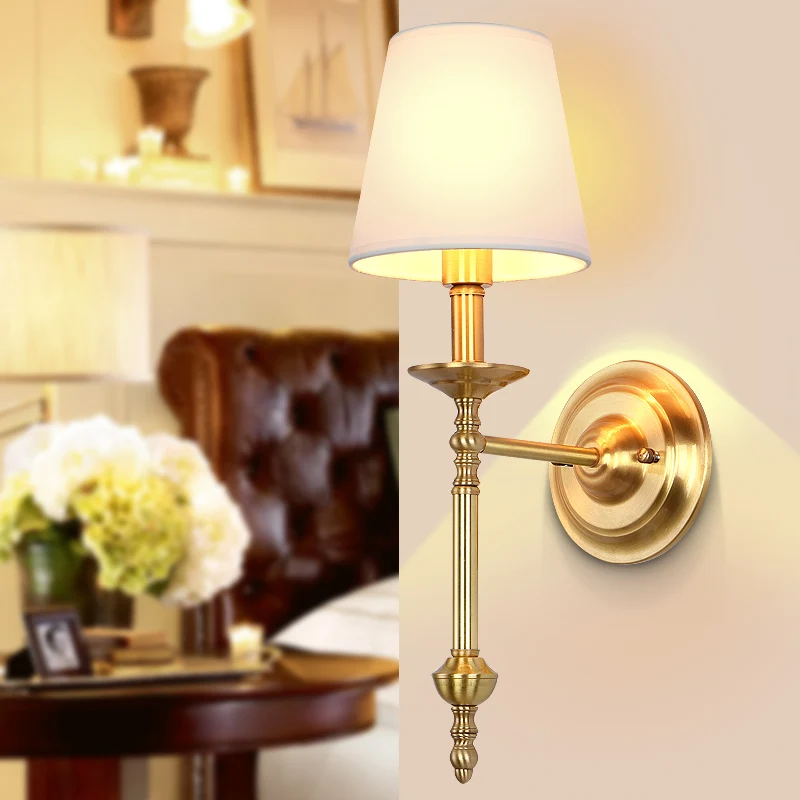 Vintage Nordic wall lamp luxury gold sconce art deco design wandlamp For Living Room bathroom Home bedside classic light | Лампы и