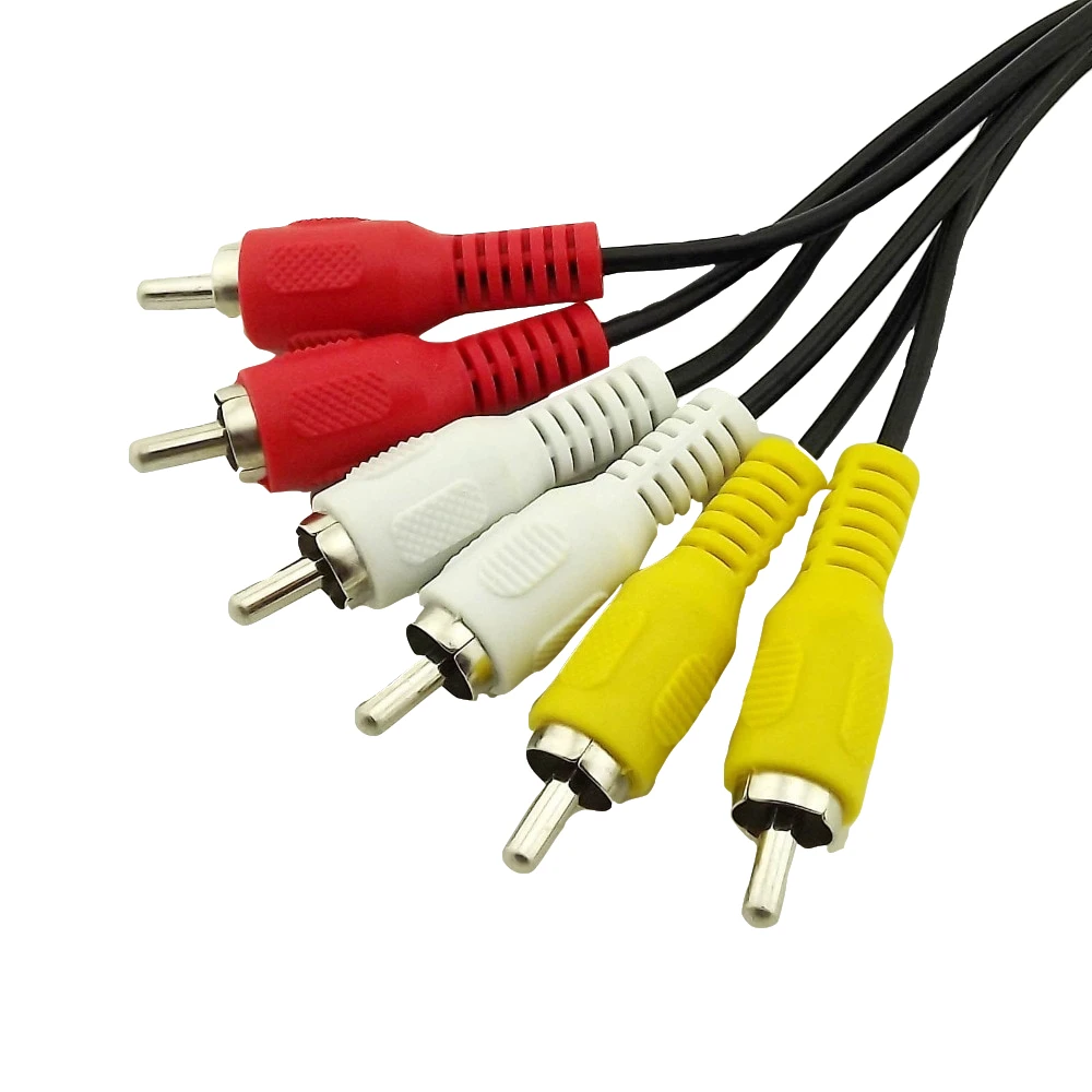 20 шт. композитный 3RCA штекер 6RCA штекер аудио-видео между мужчинами удлинитель кабель Шнур 1FT/30 см