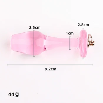 Crystal Glass Anal Plug Vaginal Anal Beads Butt Plug Butt Stimulation Dildo Prostate Massager Sex Toy for Women Man Masturbation 5