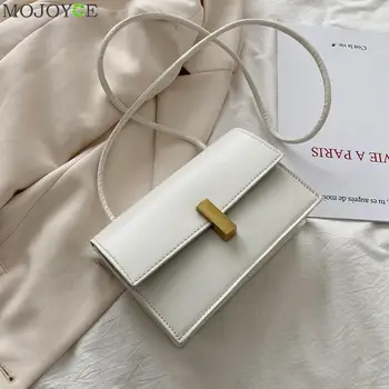 

Fashion Solid Color PU Crossbody Bag Women Small Square Purse Casual Leather Flap Shoulder Handbag Satchel Pouch for Female Girl