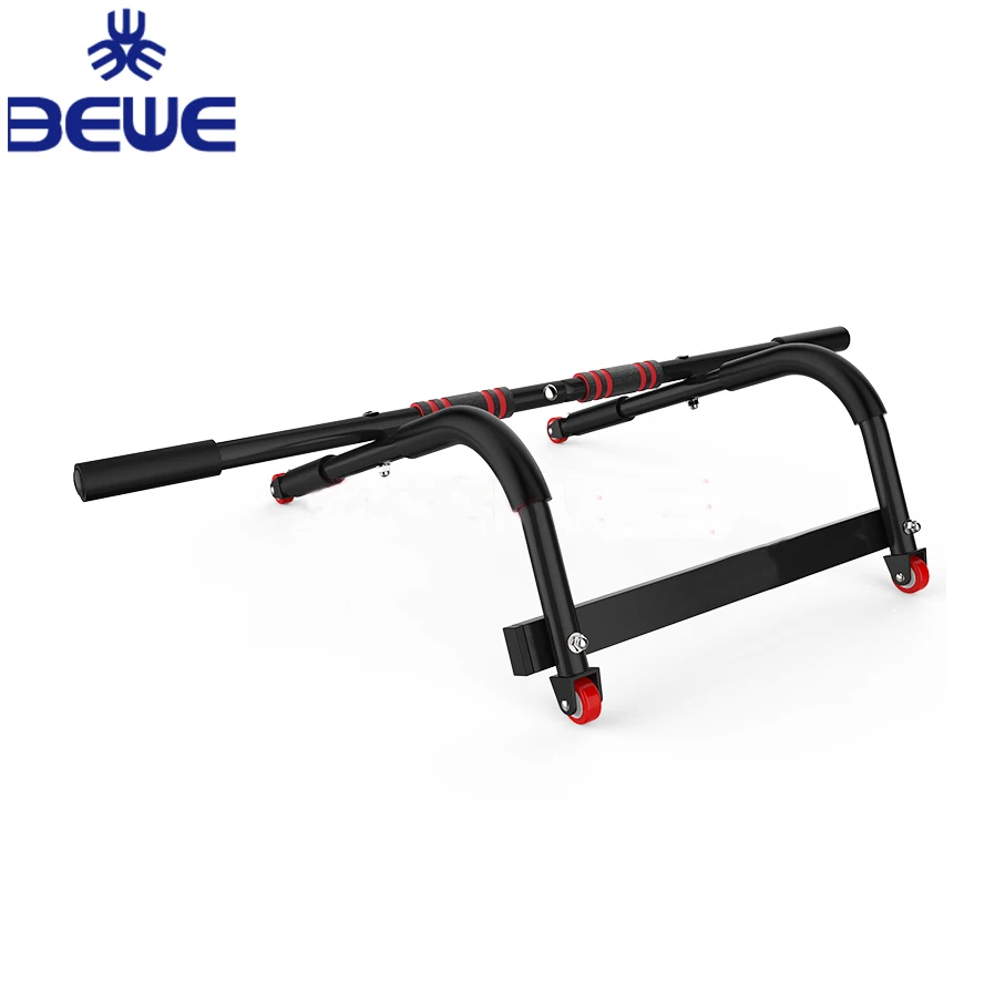 Multifunctional Adjustable Iron Door Pull Up Bar AB Roller Push-up Stand for Home Gym