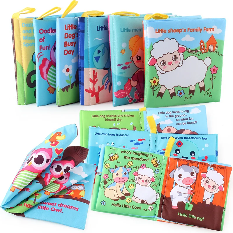 

Children's Enlightenment Educational Education Cloth Book with Ring Paper Can Not Be Torn, Washable and Colorfast Baby Toys